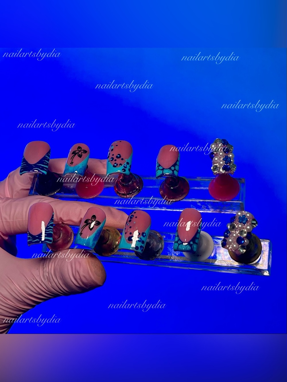 Blue Nail Art Set by Dia